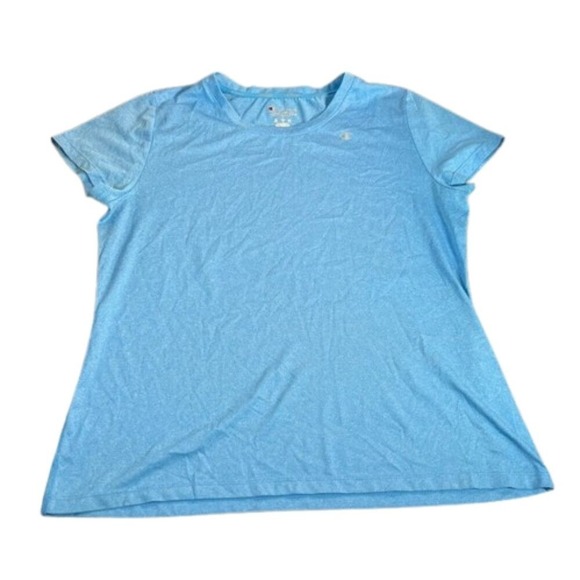Champion Tops - Champion Women's Blue Athletic Short Sleeve Top LARGE